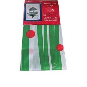 AMERICAN GREETINGS VINTAGE CHRISTMAS TREE Outdoor Decor FLAG  2' 4" x 3" 4" New